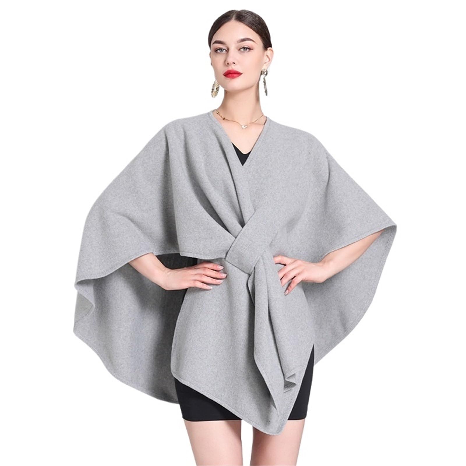 Poncho Donna Poncho Invernali da Donna, Scialle Autunnale, Capospalla, Cardigan Lavorato a Maglia, Cappotti Larghi da Donna