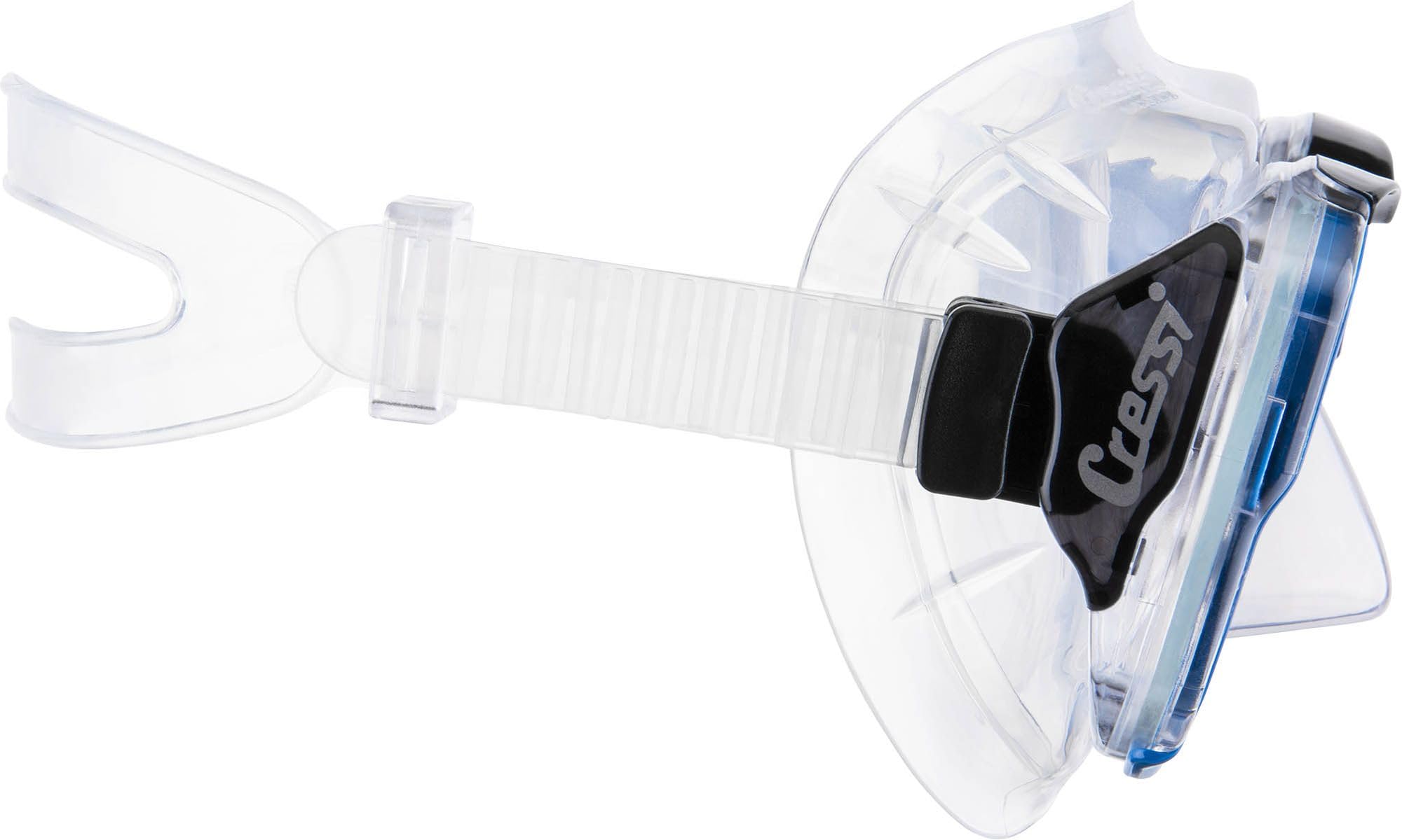 CRESSI Big Eyes + Seal Dry Combo Clear/Azure - Combo Set for Adults Big Eyes Mask and Innovative Seal Dry Snorkel, Ideal for Diving and Snorkelling, One Size