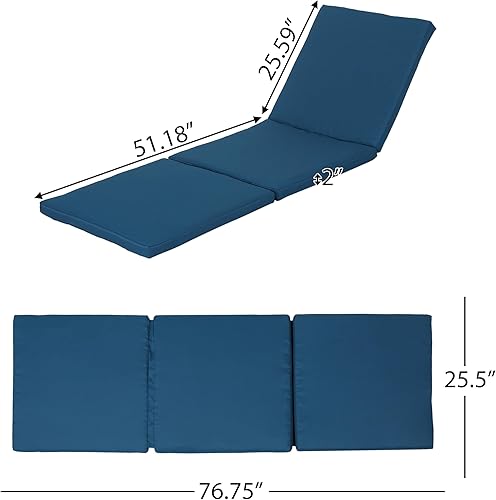 Miniatura 3 de Christopher Knight Home Jamaica - Cojines resistentes al agua para exteriores, color azul, 2 unidades (paquete de 1)