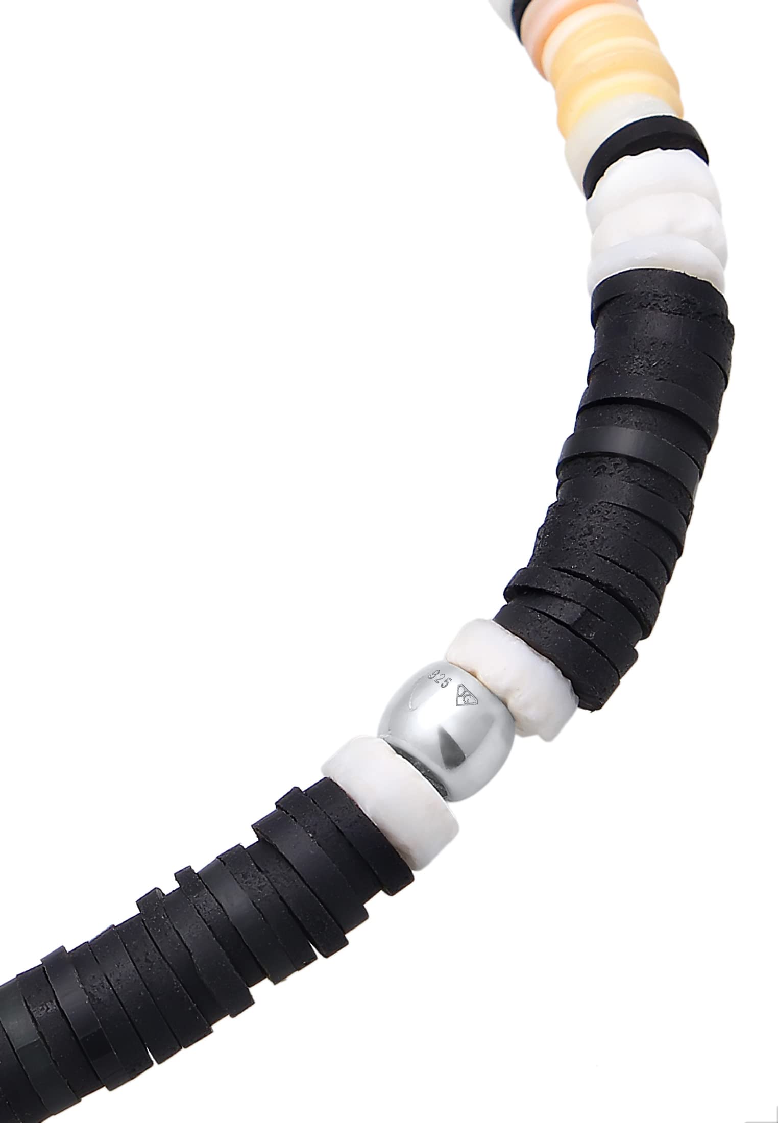 Kuzzoi Buddha Herren Armband aus Heishi Perlen und Beads