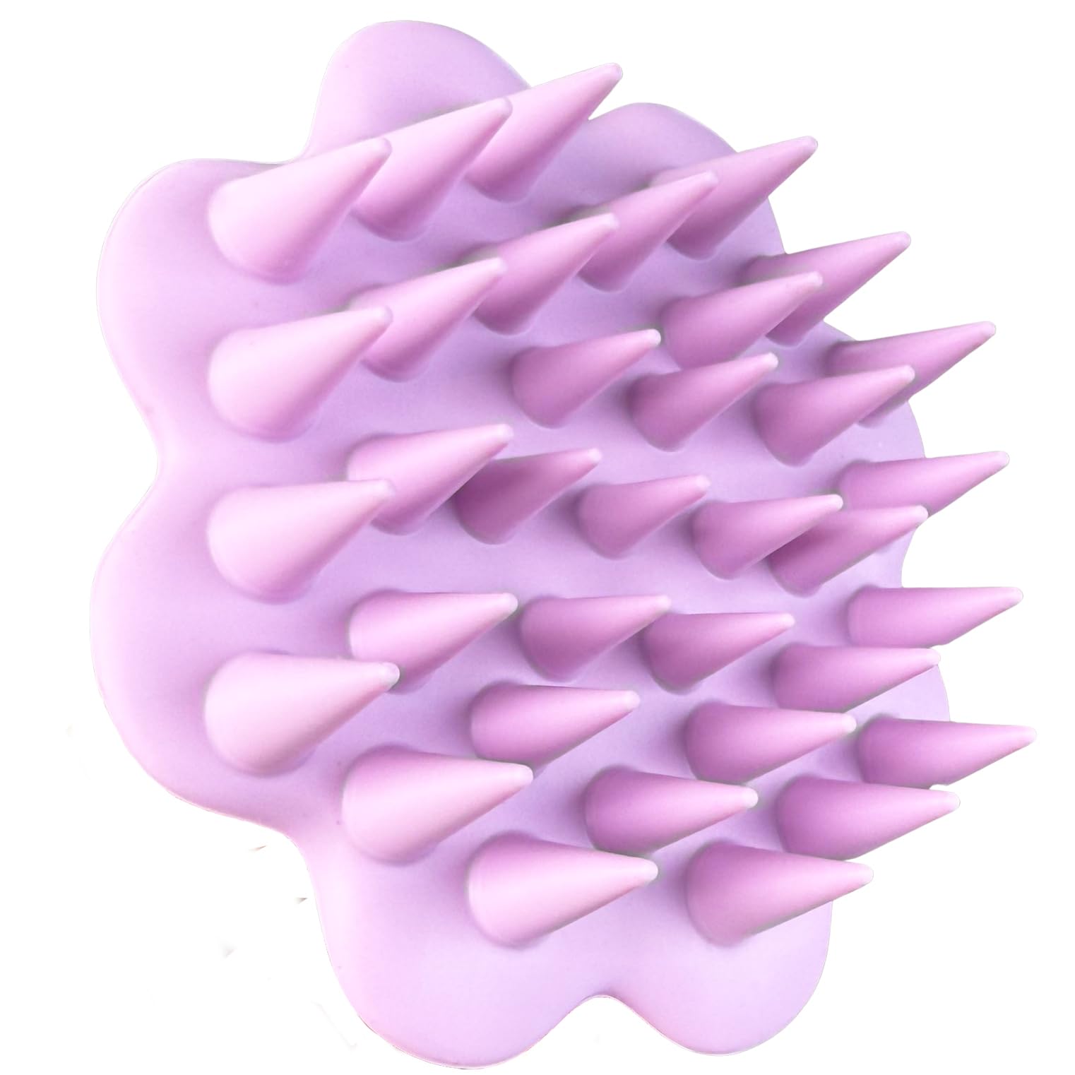 Cepillo de Masaje Para Cuero Cabelludo，Cepillo de Champú，Masajeador Manual Para Cuero Cabelludo Seco y Húmedo，Limpieza Profunda y Exfoliación Suave Para Estimular el Crecimiento del Cabello (Morado)