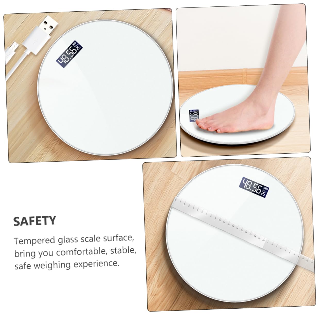 LABRIMP Báscula de Peso Corporal Digital Inteligente con Sensor Automático de Gestión Fitness Diseño Moderno y Ecológico para Hogar y Uso Deportivo
