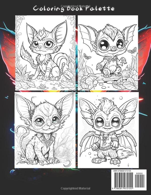 Adorable Creepy Monsters Coloring Book: A Coloring pages of Cute Fantasy Creatures, Horror mini-monsters, For Adults and Teens, Best for Relaxation and Stress Relief image 3