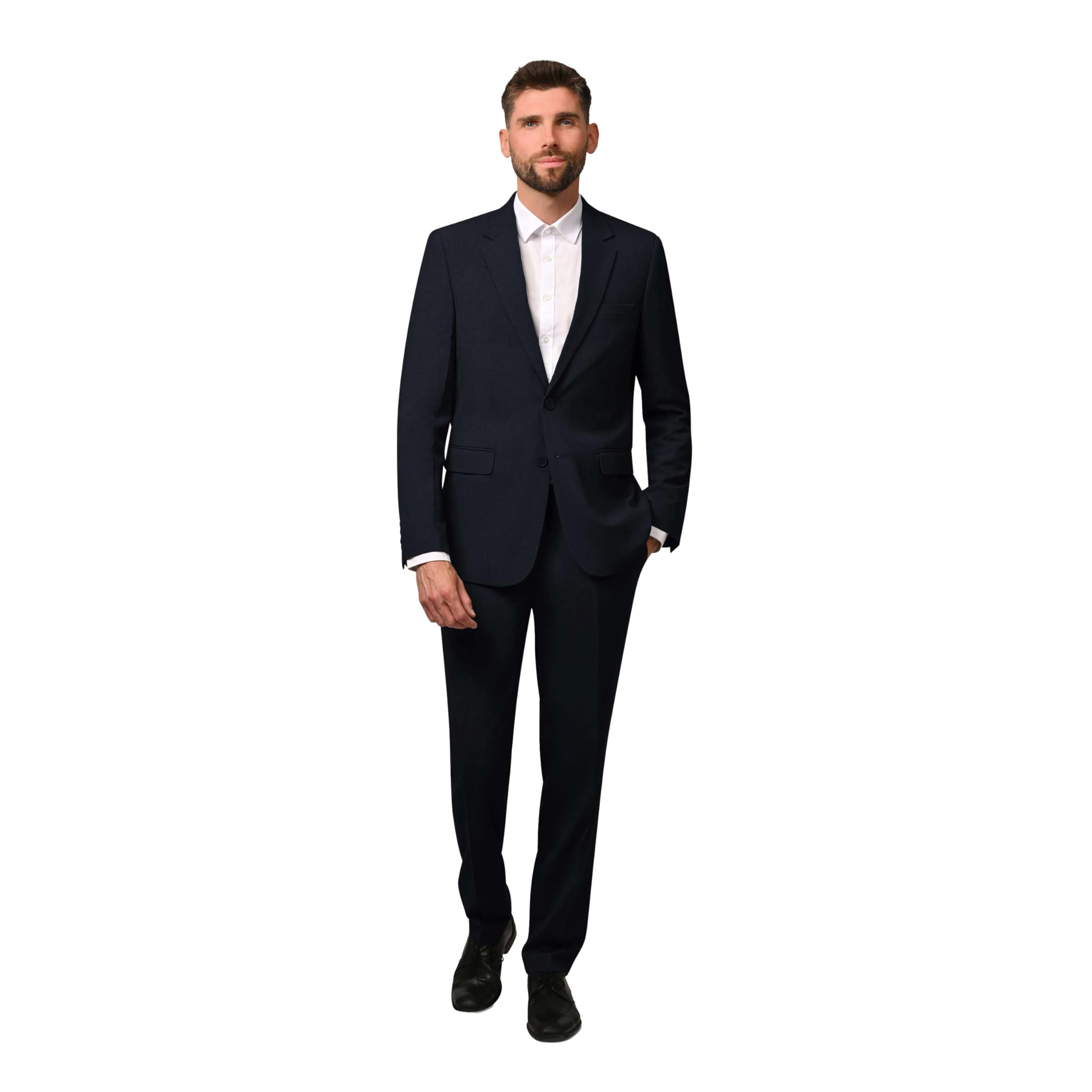Herren 2-TLG. Business Anzug Regular Fit - Anzughose & Sakko - mit Kleidersack