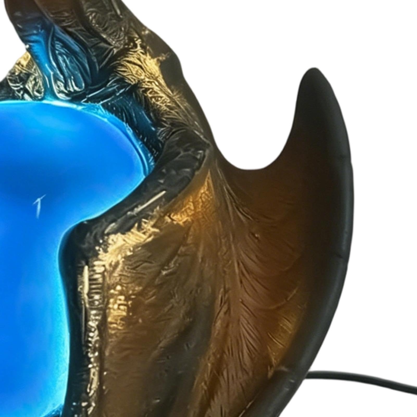 Lámpara Dragón Infantil Escultura temática fantástica con brillo azul LED | Luces Nocturnas LED Huevo Dragón Gótico Para niños, salón, dormitorio, estudio, oficina en casa