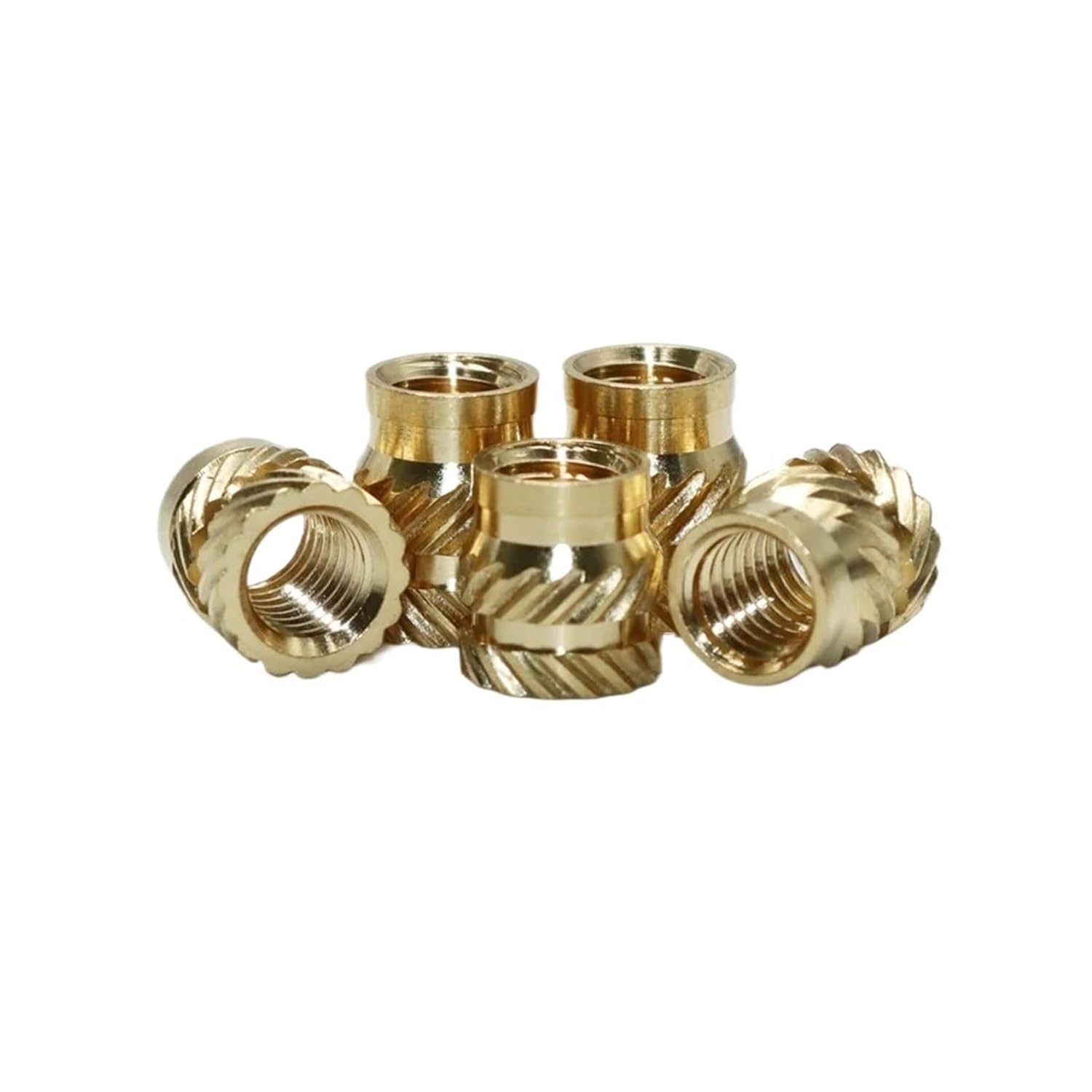 100pcs Threaded Heat Insert Nut Tool M2 M3 M4 M5 M6 Brass Hot Melt Insertion Embedment Nut Soldering Iron for Plastic 3D Printing Tools(M5M6 EU 100pcs)