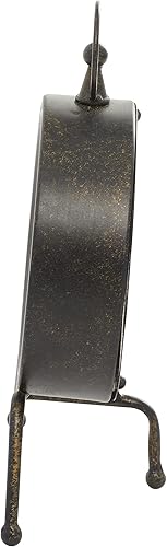 Miniatura 3 de Deco 79 Cronómetro de pie de metal, 7 "x 4" x 11", marrón