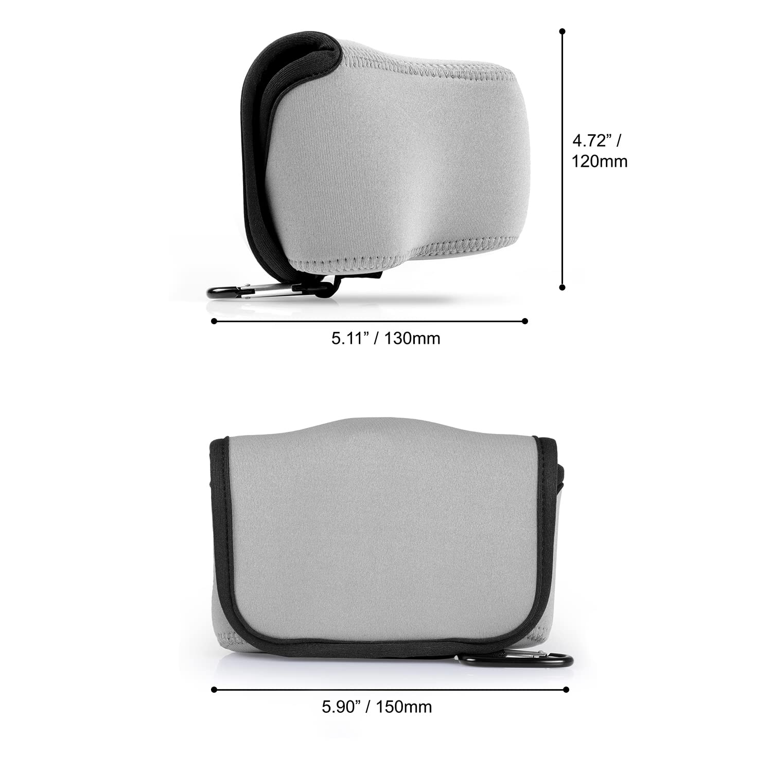MegaGear MG2012 Ultra Light Neoprene Camera Case Compatible with Nikon Z fc (16-50mm) (Gray), 12.7 x 5.08 x 7.62 cm - Image 3