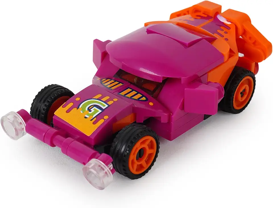 Sluban Power Bricks Theme Pull Back Car Block Bricks Toys, Construction Set, Made of Non-Toxic Abs, Educational Toy,M38-B0801G, Multi Color for Kids (53 Pieces)
