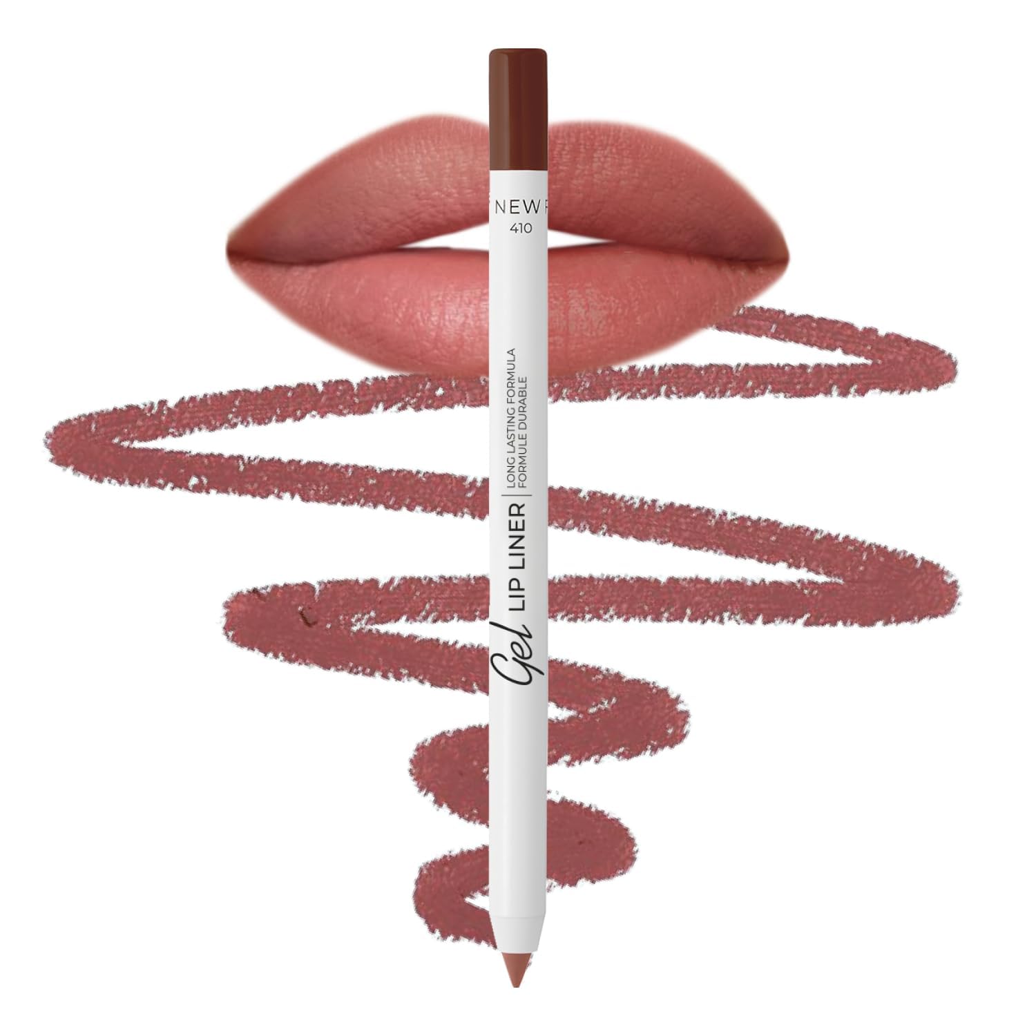 Lamel Matte Gel Lip Liner Pencil | Weightless & CreamyTexture - Sharpenable - Longwear & Waterproof - High Pigmented & Flawless Finish - Cruelty-free & Paraben-Free,- 410, 1,7g/0.05oz