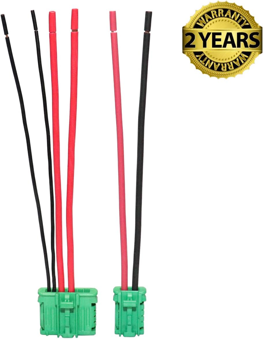 Saite Garage 2pcs Plug Connector Wiring Loom Harness for Heater Blower Resistor 6441.L2 7701048390 7701207718