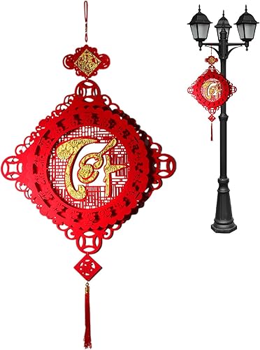 Miniatura 8 de Decoraciones de año nuevo vietnamita 2024-3D de abanico de papel con borla, decoración del festival del año del dragón primavera, ventilador de