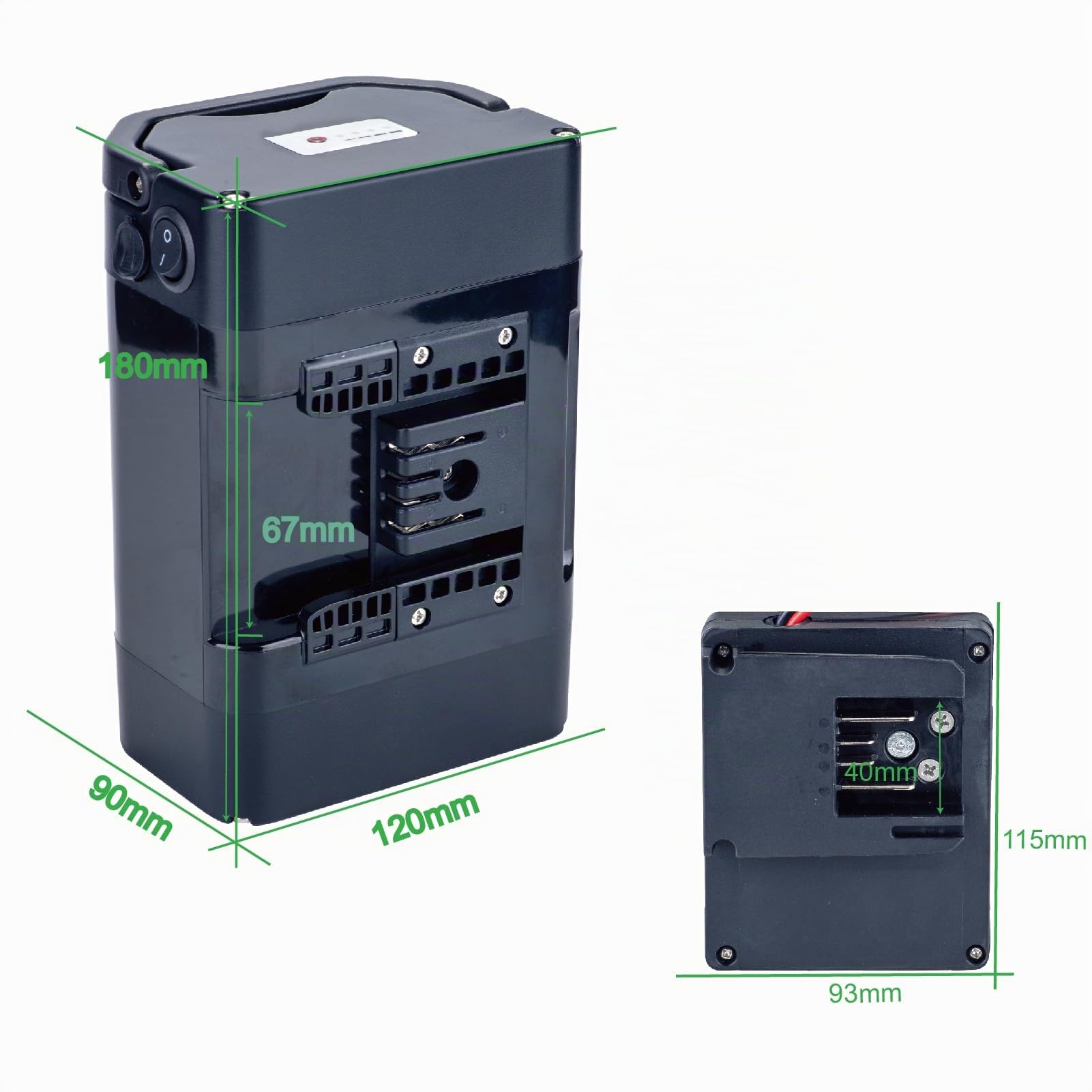 Batteria e-bike 36V 12Ah di ricambio per Ansmann, Heinzmann, PortaHK bici con caricabatterie, Safe Lock (36V 12Ah)
