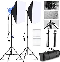 2 Soft Box, Softbox com 2 Tripés, 50 X 70 cm Kit Softbox, Kit de Iluminação Softbox, Tripé Profissional Iluminação Studio Softbox, Soft Box Profissional, Kit Iluminação Estudio Softbox