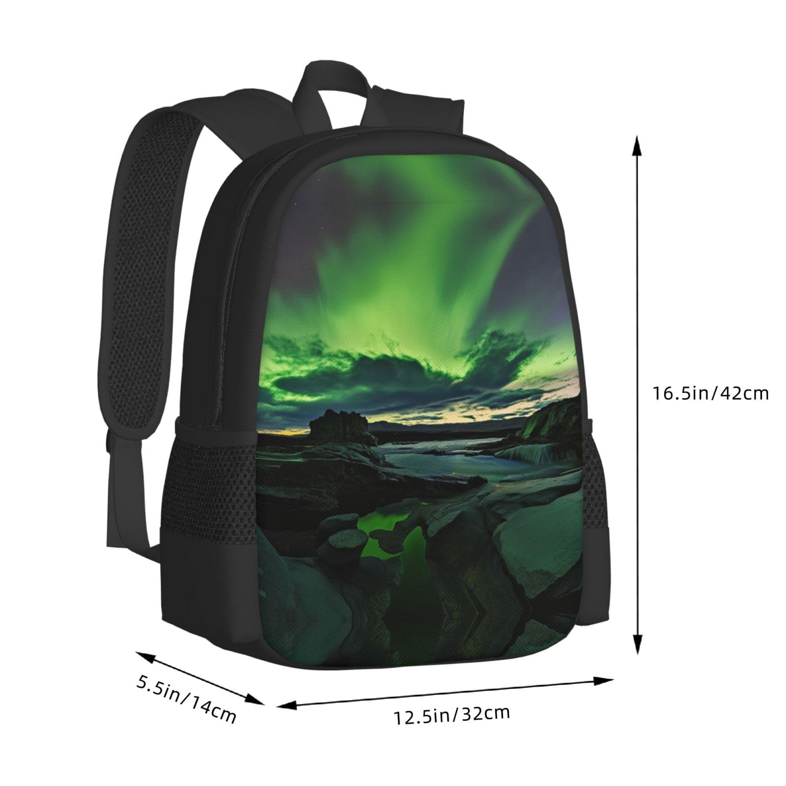 Azurewhorl Plecak Unisex 15,6 cala Laptop Czarny Oxford Plecak