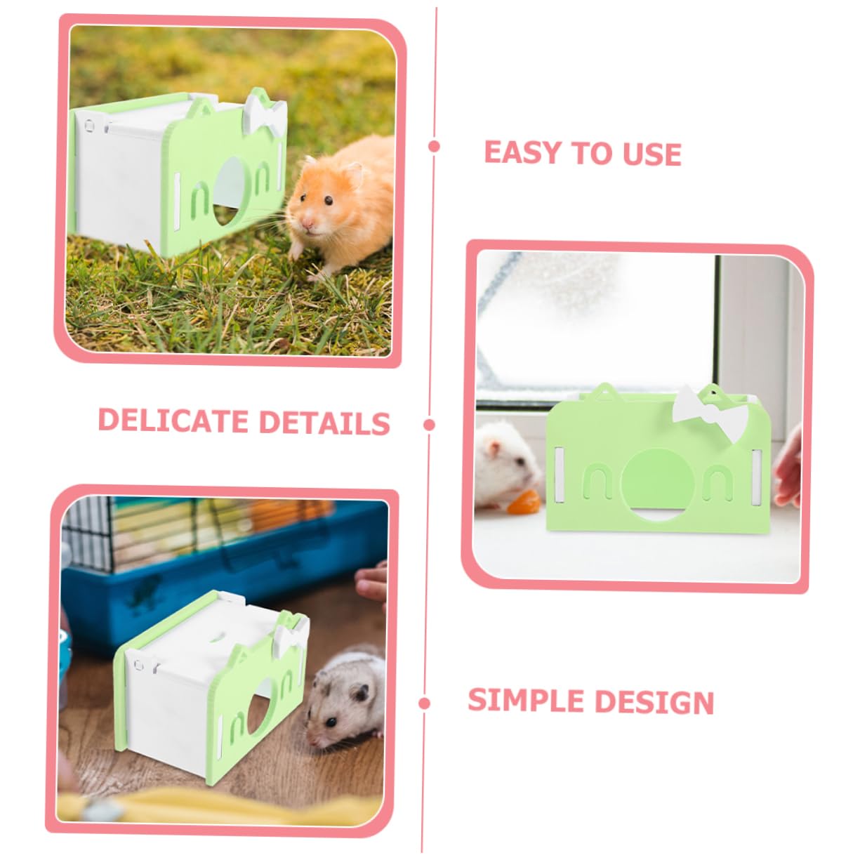 BESPORTBLE 8stücke Meerschweinchen Versteckhaus Hamster-Hideout Chinchilla Schlafplatz Material Bunte Dekoration Für Kleintiere Sicher Und Langlebig
