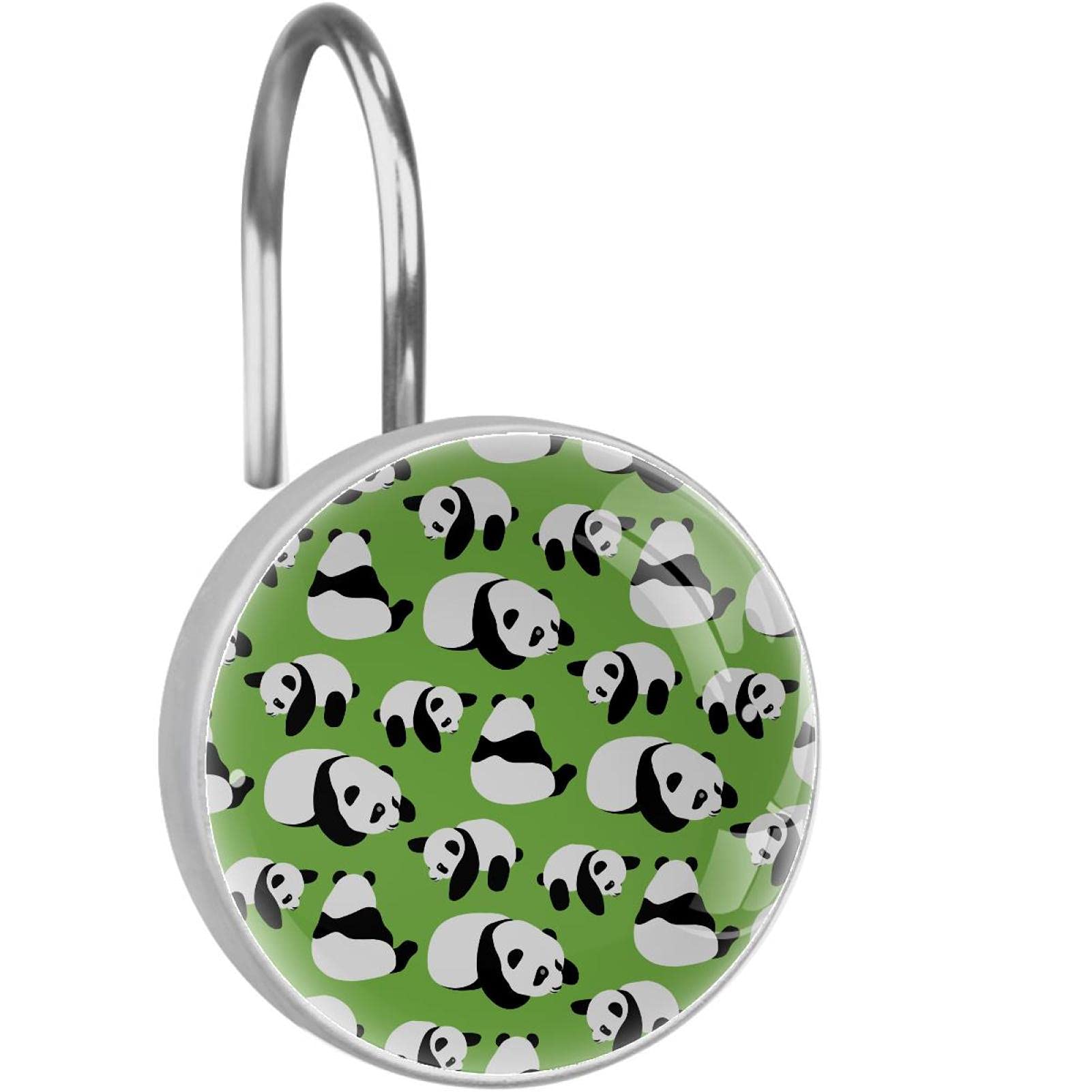 Accessoires rideau de douche pour salle de bain enfant motif panda