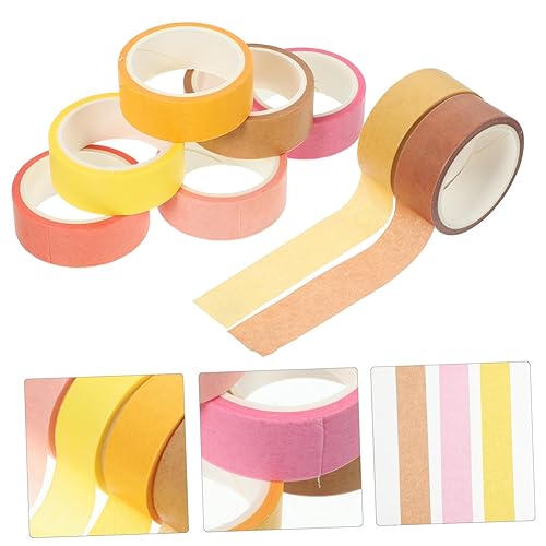 Miniatura 4 de Lurrose 8 Rolls DIY Scrapbook Tapes Planner Tape Scrapbooking Washi Tape Scrapbook Decor Tape for Scrapbooking Washi Tape Aesthetic Printing Tape