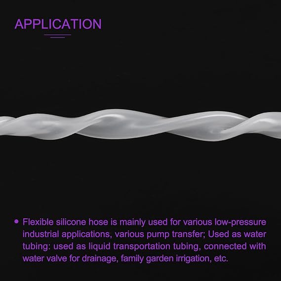DMiotech Silicone Tubing Clear Plastic Tube, 1mm ID x 3mm OD 3ft(1m) Silicone Tube Flexible Hose