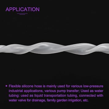 DMiotech Silicone Tubing Clear Plastic Tube, 1mm ID x 3mm OD 3ft(1m) Silicone Tube Flexible Hose