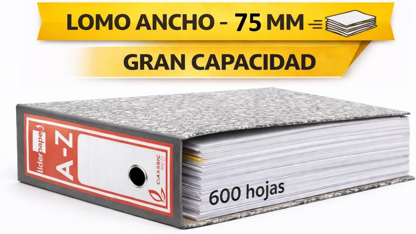 Archivador Folio 2 Anillas con Caja – Pack 24 Profesional Oficina | Alta Capacidad para Gestorías y Empresas – OFFICEPAPER
