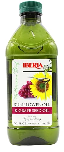 Iberia Mezcla de aceite de semilla de girasol y uva, 51 onzas