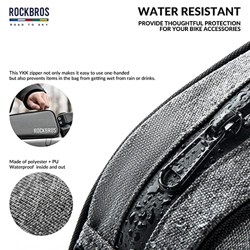 ROCKBROS Road to Sky Bicycle Frame Bag Top Tube Bag Waterproof 0.7L Reflective for Front Frame for MTB/Road Bike/Gravel Bike - Image 3