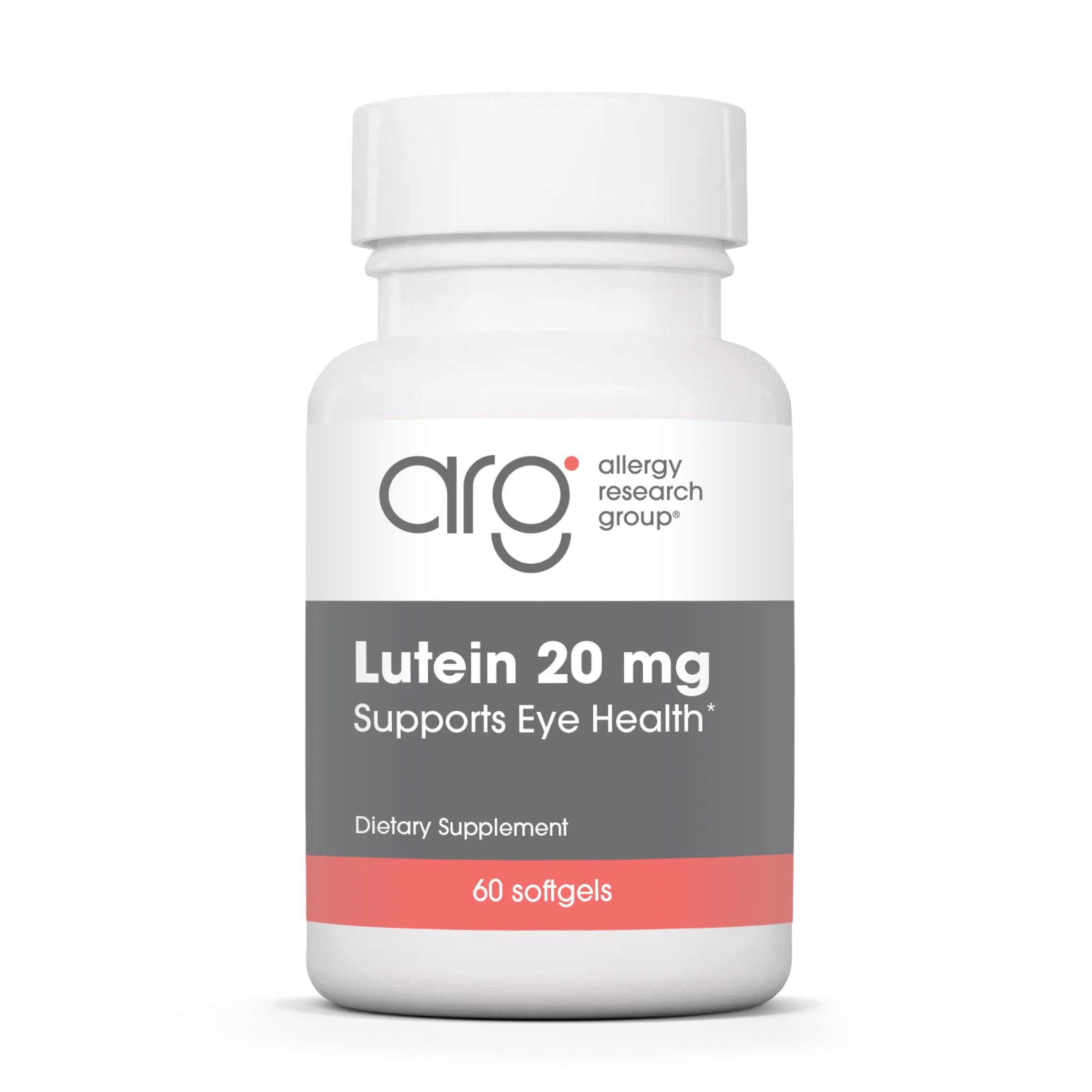 Allergy Research Group ARG Lutein 20 mg Eye Health Carotenoid, 60 Capsules