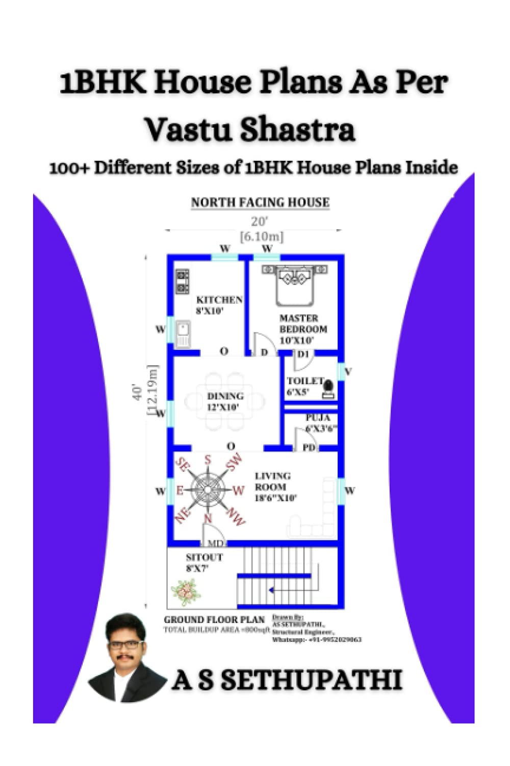 1 BHK House Plans As Per Vastu Shastra: (100+ Different Sizes of 1 BHK House Plans Inside)
