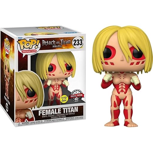Funko Attack On Titan - Female Titan Glow In The Dark Exclusive 6'' Pop! #233, 60645