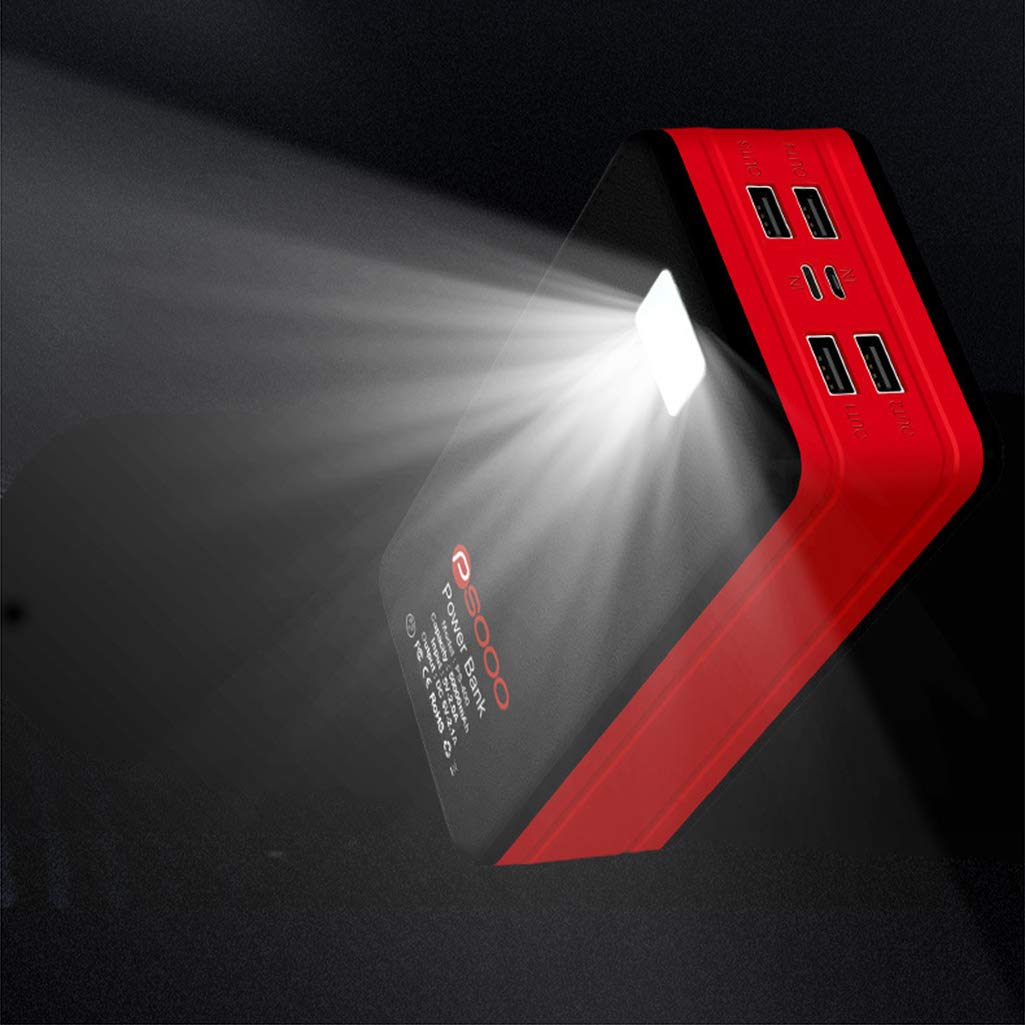 Powerbank Powerbank 50000 mAh Powerbank/Ładowarka solarna Powerbank/Powerbank solarny/Ładowarka przenośna solarna Powerbank/Telefon komórkowy Przenośne powerbanki, czerwony