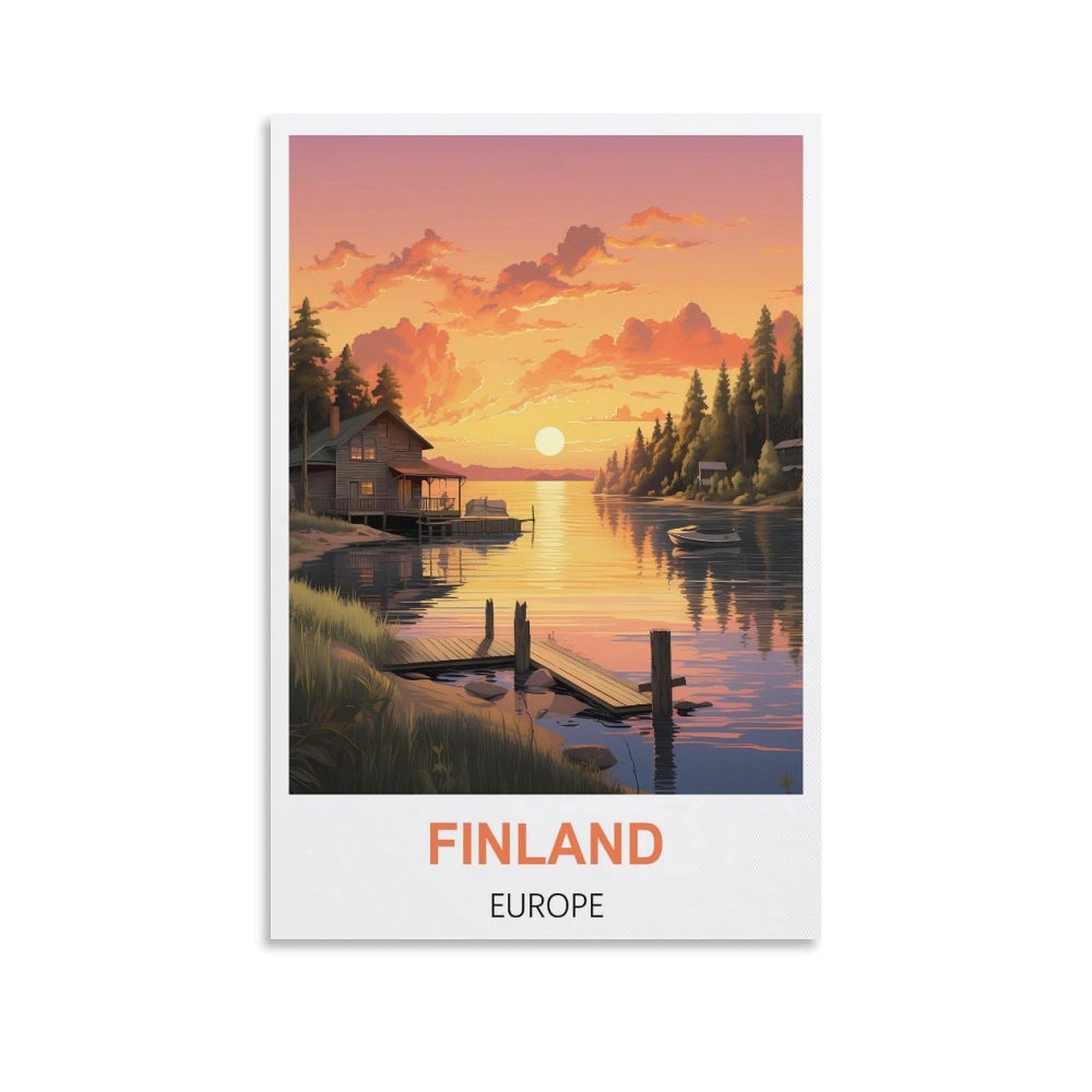 Vintage Metal Tin Sign Finland Europe Kitchen Bar Novelty Gift Metal Tin Wall Décor Sign 30x40cm