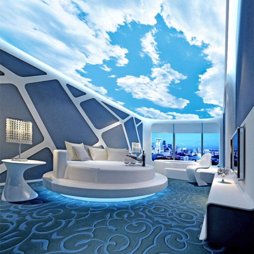 Amazon Co Jp 天井壁紙3d子供部屋白い雲青い空写真壁紙壁画粘着性ビニール シルク壁紙を厚くする 450x300cm Diy 工具 ガーデン