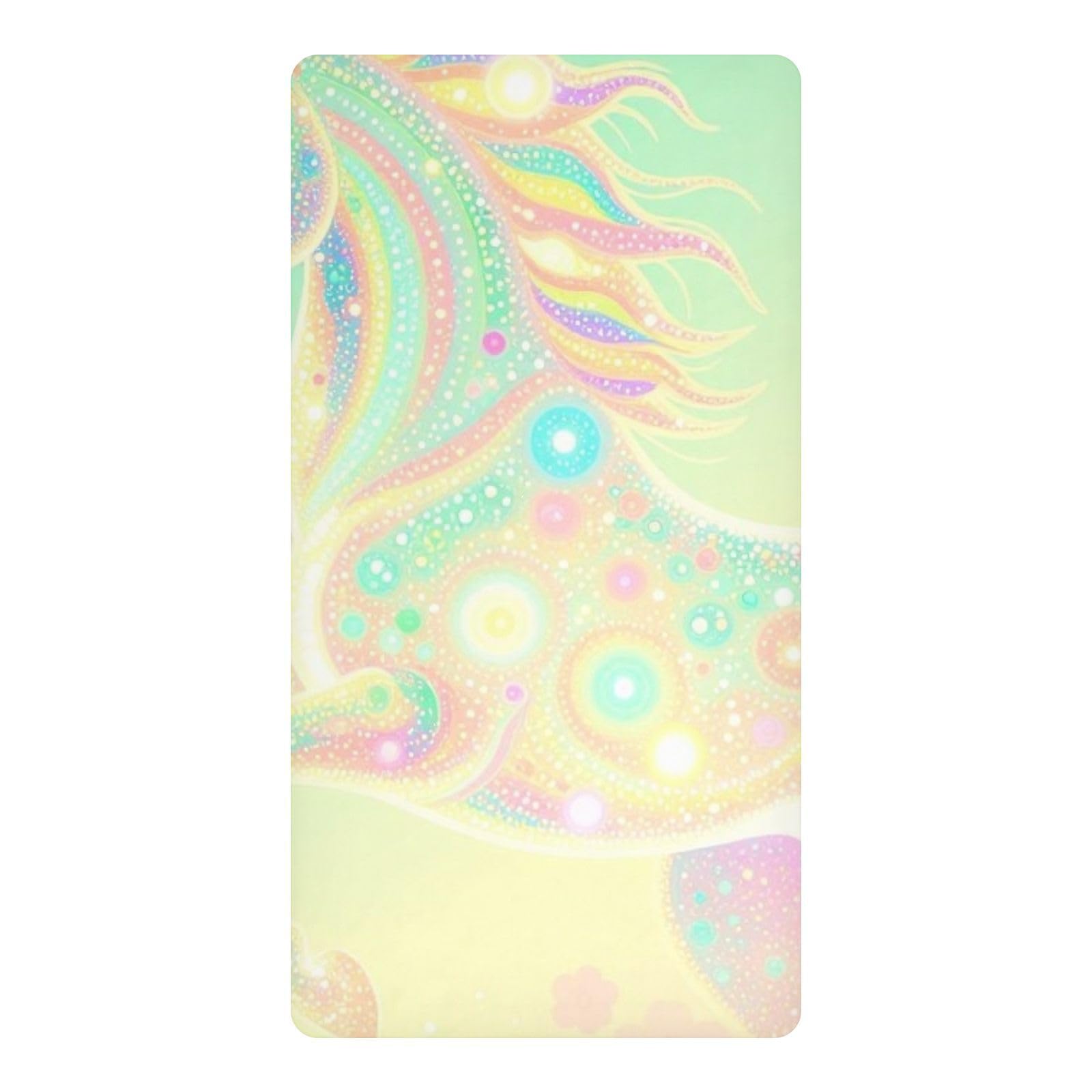 Draps imperméables pour tout-petits lit bébé cheval arc-en-ciel 132x71