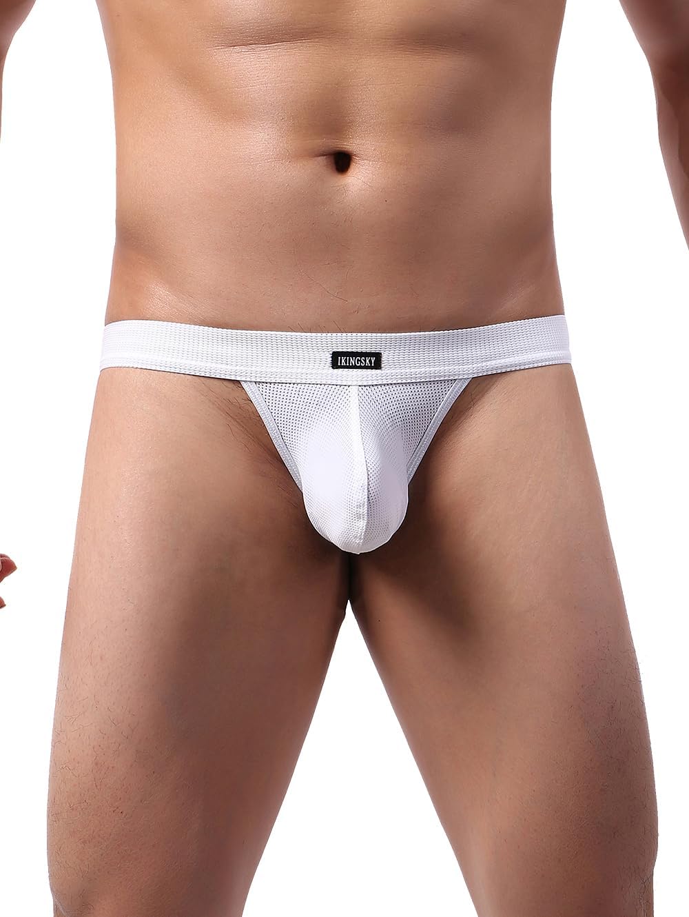 iKingsky Big Pouch G-string Underwear See Through Y-back Under Panties Sexy Low Rise Breathable Mens Thong - Image 7