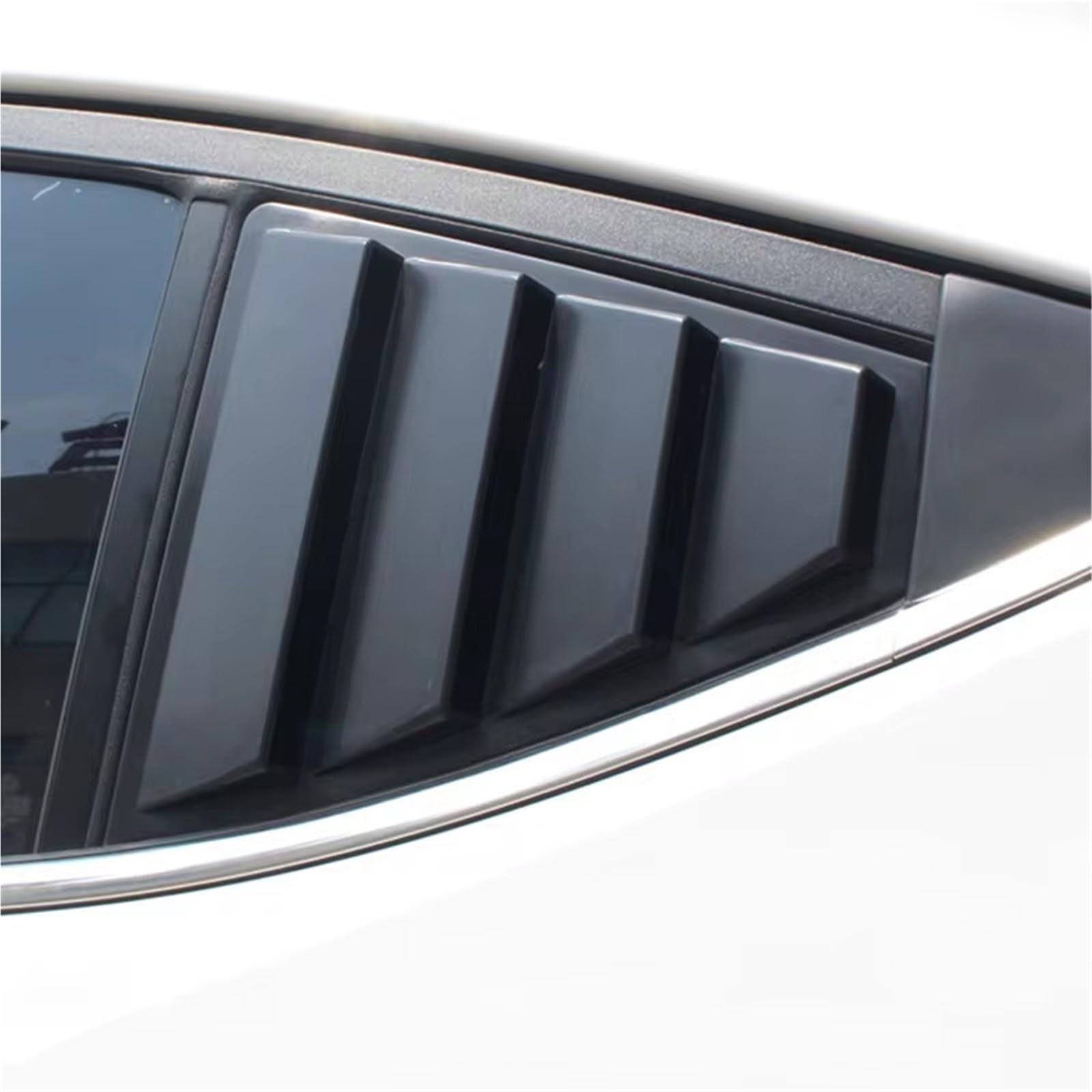 Tylne okno trójkątne okno Pasuje do Hyundaia Elantra 2017-2019, osłona tylnej szyby, boczna żaluzja, naklejka dekoracyjna, wlot powietrza ABS(Matte Black)