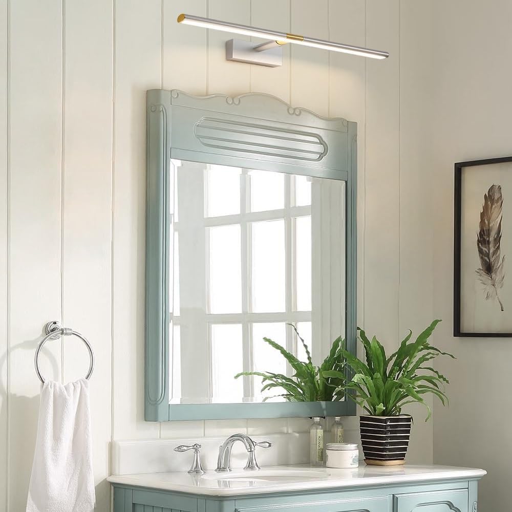 Vanity Light 70 cm LED Łazienka 3000 K Ciepła biel Aluminium Regulowany kinkiet ścienny