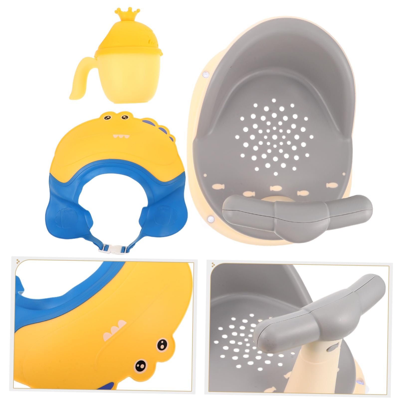 Hohopeti Asiento de Baño para Niña Antideslizante Silla Elevada para Recién Nacido y Soporte Ajustable para Baño Seguro y Cómodo Portátil y Fácil de Limpiar