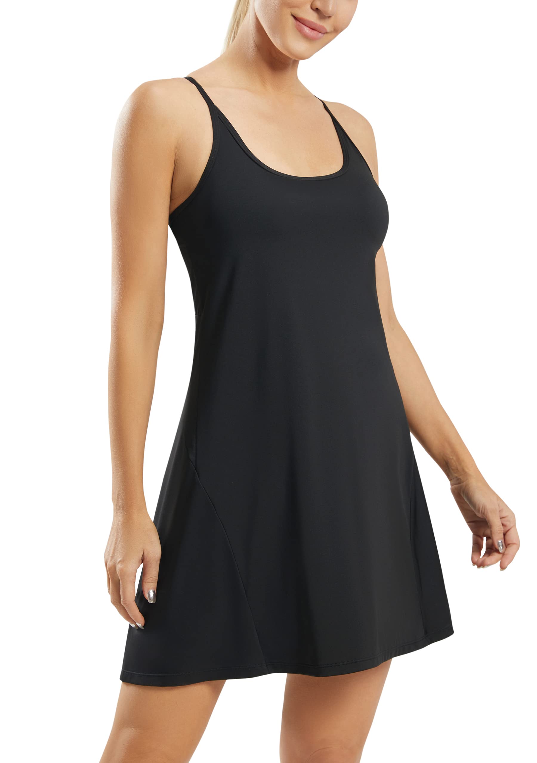 AFITNE Womens Tennis Dress Workout Dress with Built-in Bra& Shorts with Pockets Golf Dress for Exercise Athletic