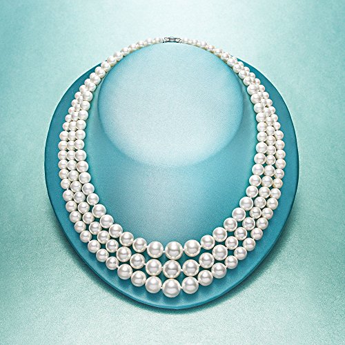 Ross-Simons 6-12mm Shell Pearl Graduated 3-Strand Necklace with Sterling Silver4