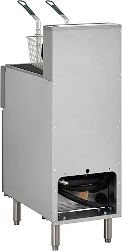 Miniatura 4 de Value Series Freidora Comercial Eléctrica de Piso, Freidora Profunda de Acero Inoxidable de 18 kg para Restaurantes, 1 Fase, 240V
