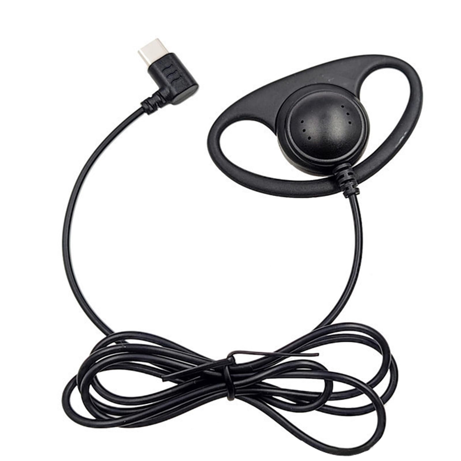 Maxtonser USB C Earphones Single Side Earphone Headphones Corded Ear Hook Heavy Earbud Noise Isolating for Guide