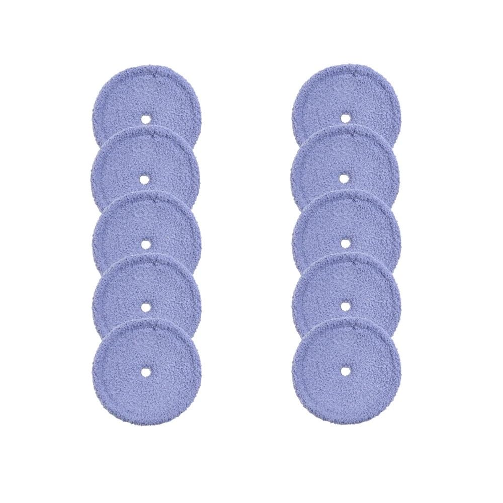VIXWDRUTY 10PCS Top Thicken Washable Microfiber，Compatible For EVERYBOT，Edge RS700 RS500 Robot Replacement Part Cleaners Mop Cloth Mopping Cloths