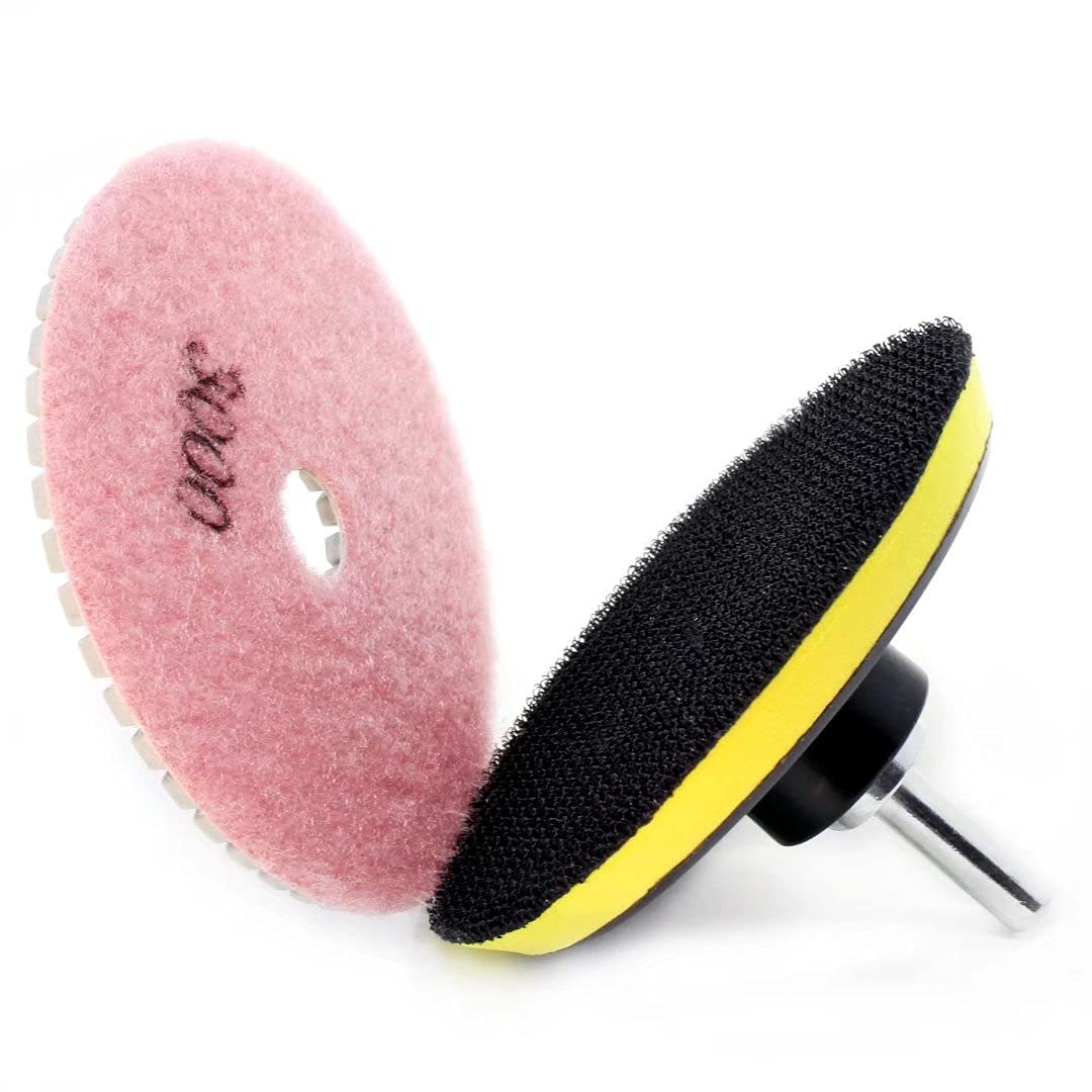 Aussel Diamond Polishing Pad Wet Pulido Rueda Set para Granito Hormigón Stone Ceramic 11 Piezas (4inch)