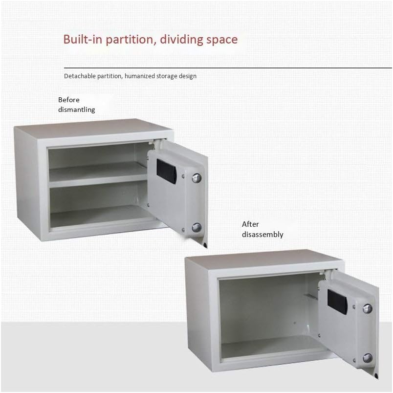 Safe with Emergency Key Alarm System Anti-Theft Office Storage Economical Compact Steel Construction Security Cabinet strongbox