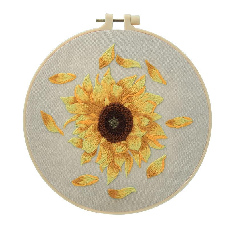 Amazon | Meecaa ひまわり刺繍キット スターターセット 手刺繍セット