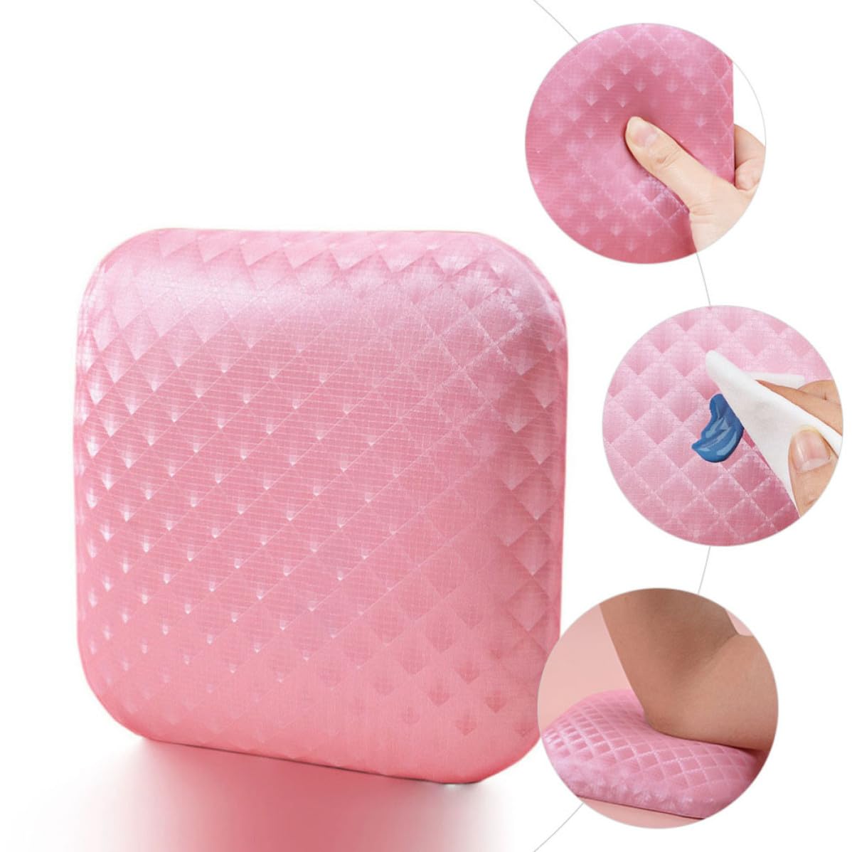Pink Manicure Arm Rest Pillow for Nail Training and Curing
