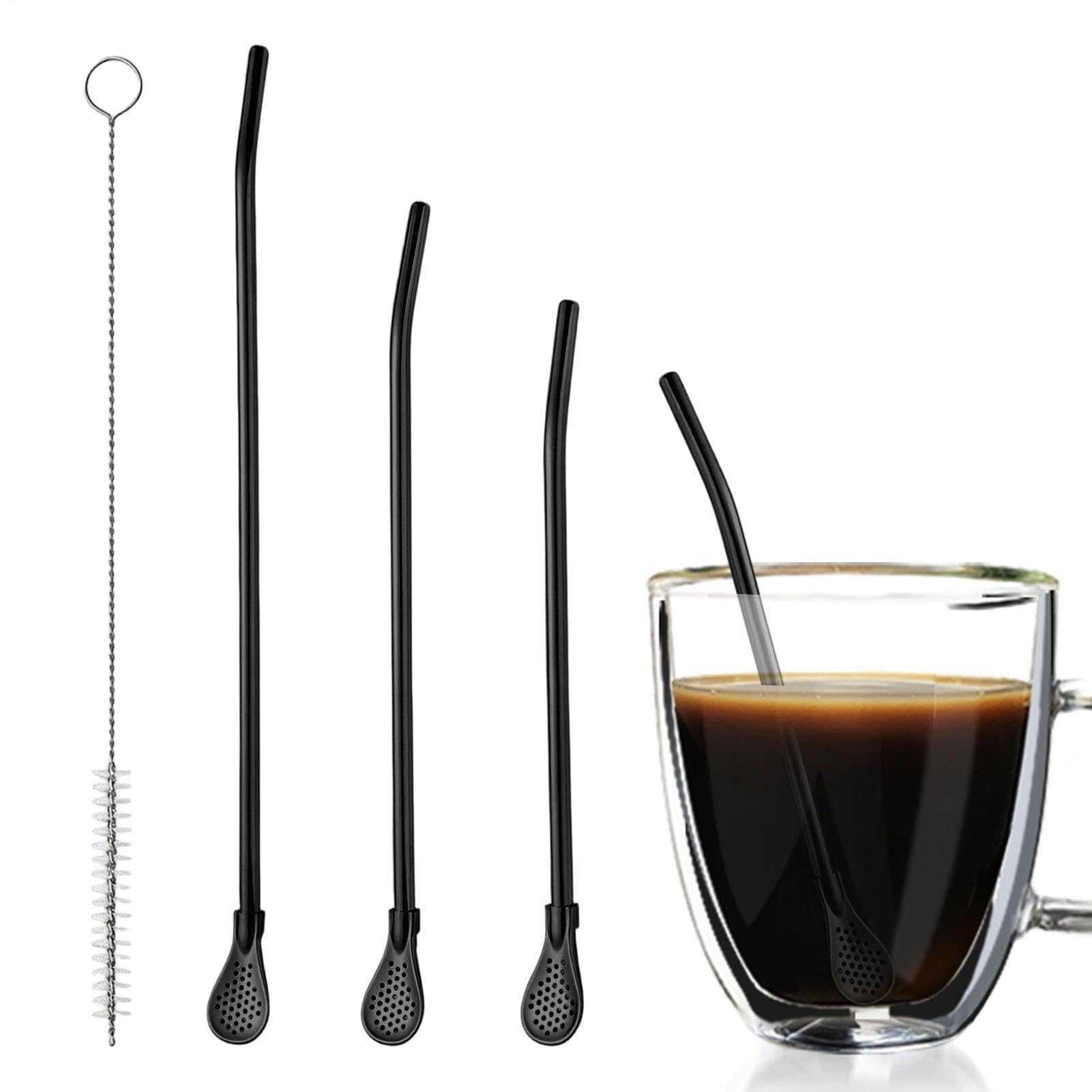 Edelstahl-Trinkhalme, 2-in-1, Lebensmittelqualität, , mit