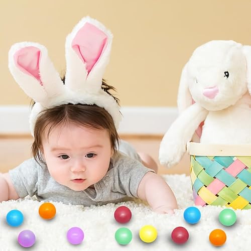 Miniatura 7 de Paquete de 24 huevos vacíos de Pascua con bolas de estrés de aumento lento para niños, recuerdos de fiesta de Pascua, juguetes para ansiedad en el