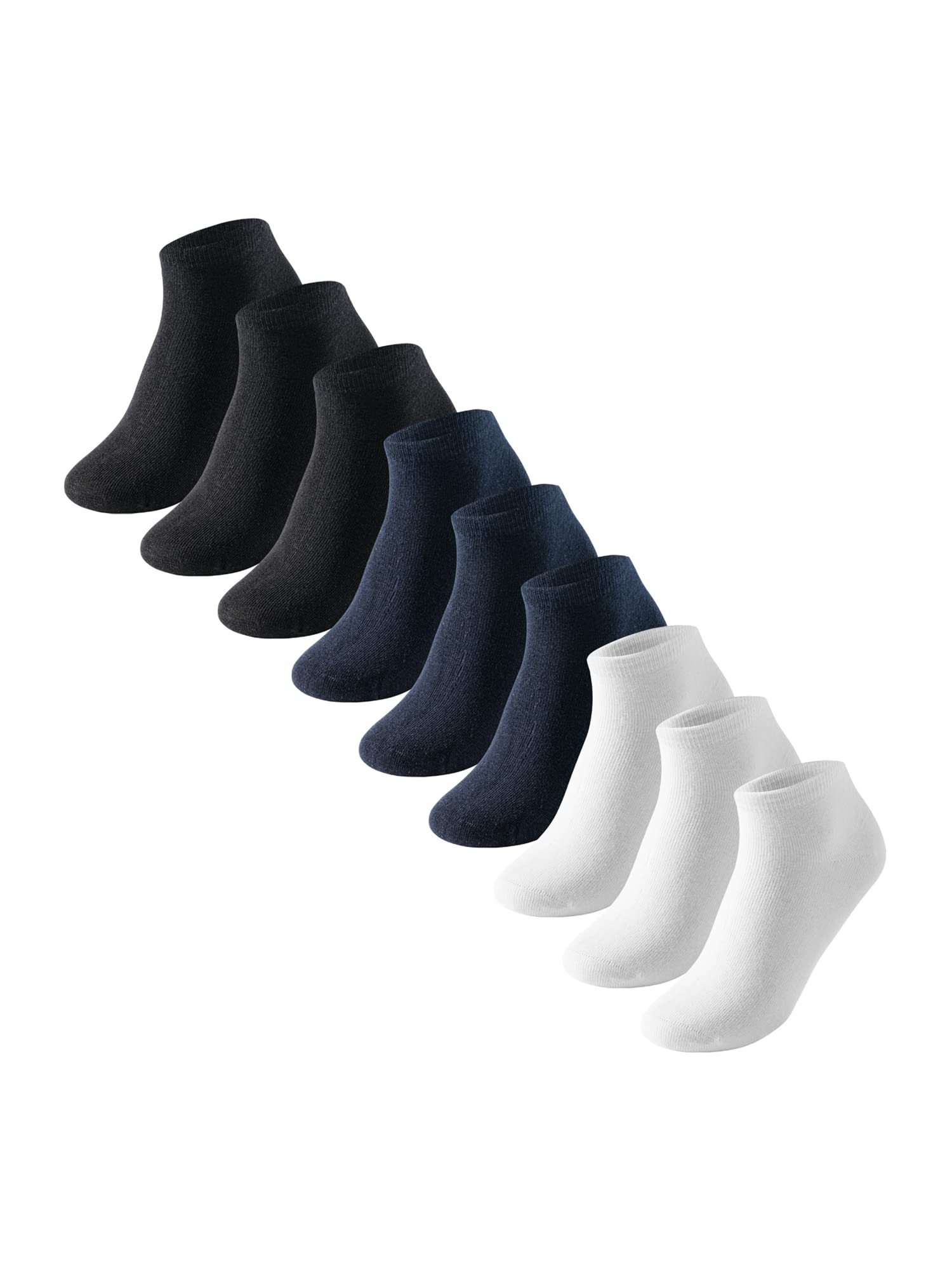 Uncover by Schiesser Men's Herren 9 PACK Sneaker Socken Sportsocken - Sparpack Socks, Schwarz,